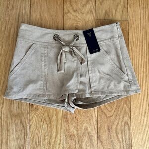NWT! 90s Guess Suede Crossover Mini Skirt/Shorts